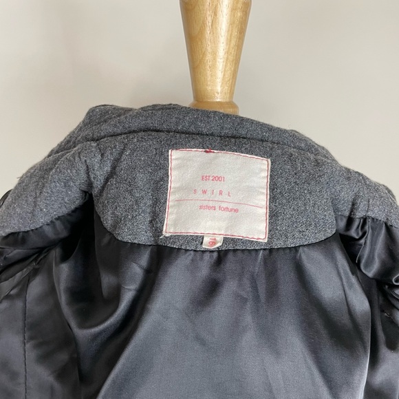 Unique Vintage Long Coat by SWIRL Sisters Fortune - Gray - Picture 8 of 10